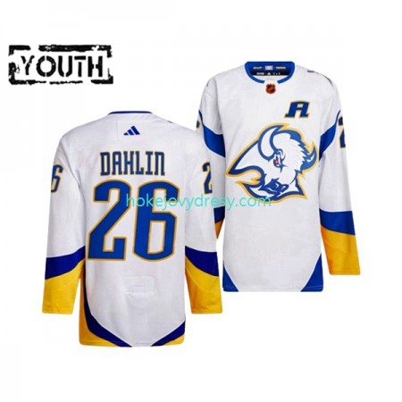 Dětské Hokejový Dres Buffalo Sabres Rasmus Dahlin 26 Adidas 2022-2023 Reverse Retro Bílý Authentic